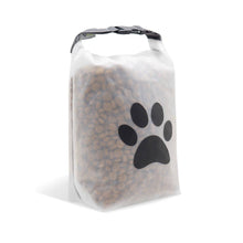 Load image into Gallery viewer, 14-Cup Roll Top Reusable Pet Food Storage Bag: Black