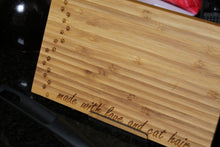 Load image into Gallery viewer, Cutting Board - Pawprint with Optional Made with Love & Cat Hair Message