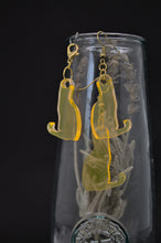 Load image into Gallery viewer, Golden Sunshine Cat Silhouette Earrings
