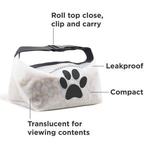 14-Cup Roll Top Reusable Pet Food Storage Bag: Black