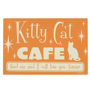 Pet Placemat - Cat Cafe Orange