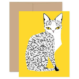 Yellow Mau Cat Card - Retiring Soon!