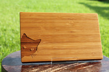 Load image into Gallery viewer, Cutting Board - Curious Cat/Peering Cat
