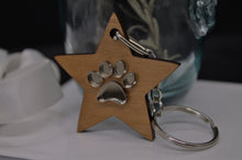 Load image into Gallery viewer, Pawprint Star Keychains
