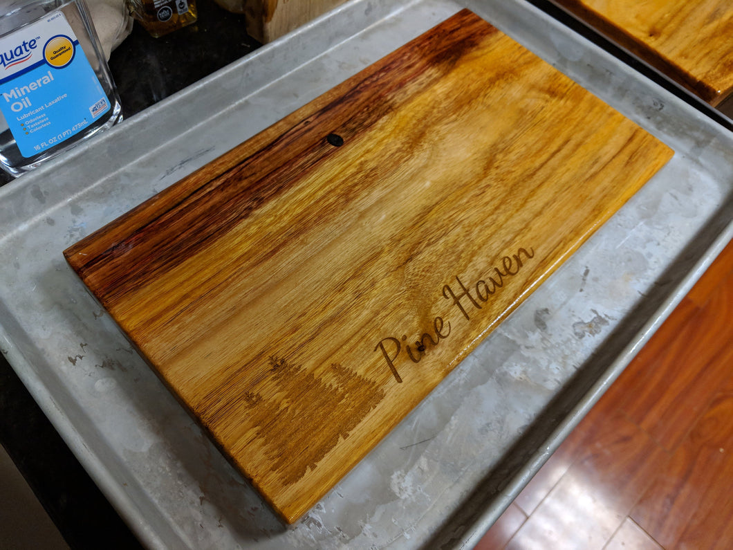 Cutting Board - Canarywood - .25 board engrave space